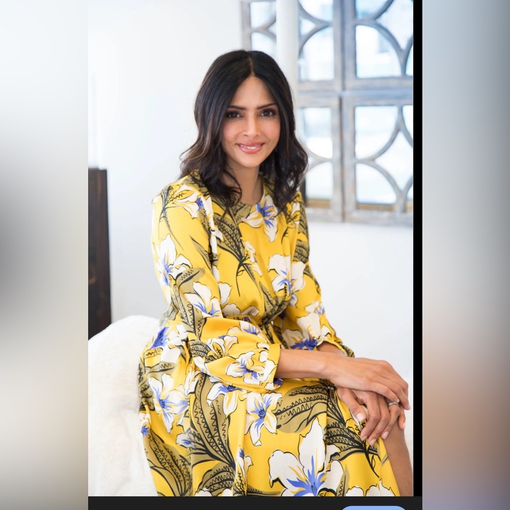 Yellow Floral dress by Zara